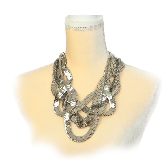 Fashion Jewelry Jewelry - Statement Necklace Chunky Snake Chain Silver NEW